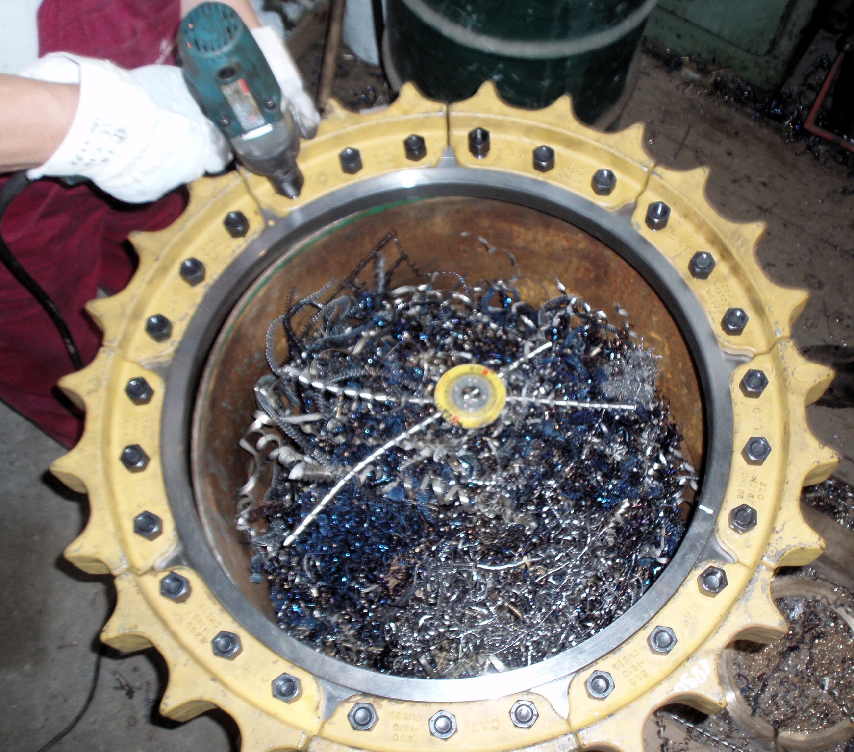 part of concrete mixer rebuilding